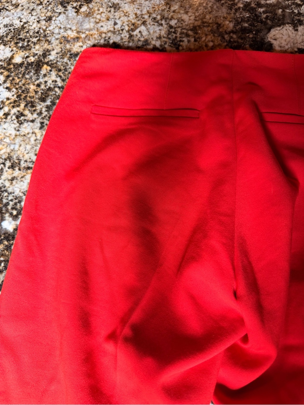 Zara pants, bright coral red, side zip and back pockets, straight leg, Sz Small - Picture 14 of 14